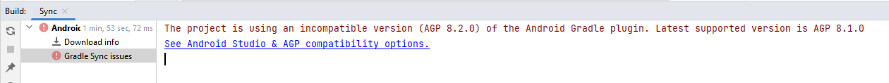 Android Gradle plugin 版本不兼容