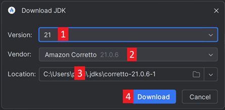 选择 JDK 17