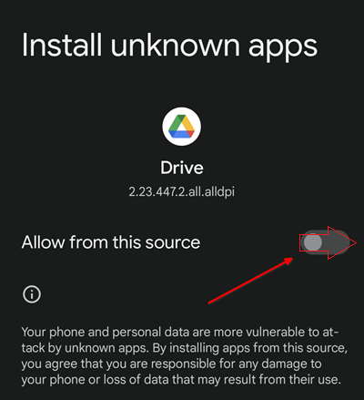 Google Drive安全提示