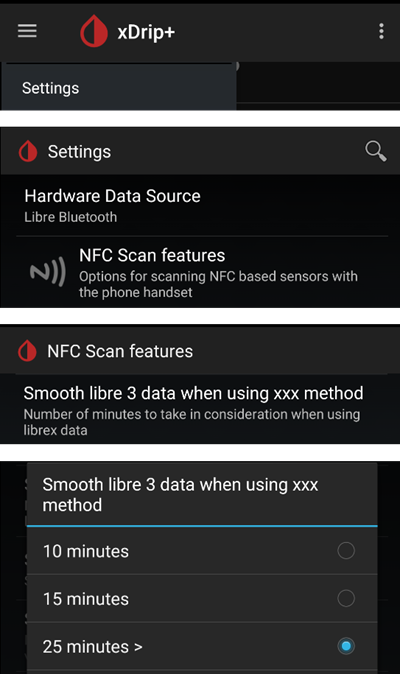 xDrip+ Libre 2 和原始值高级设置